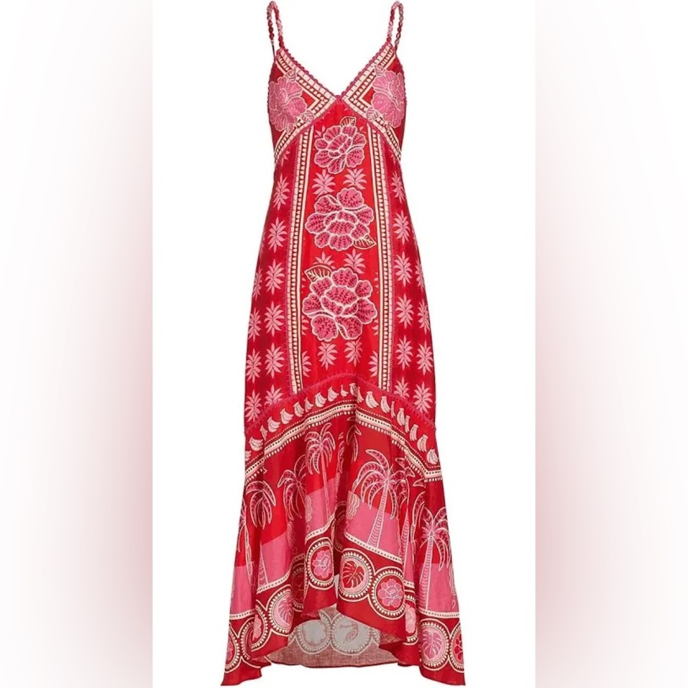 NWT FARM Rio Red Summer Maxi Dress
